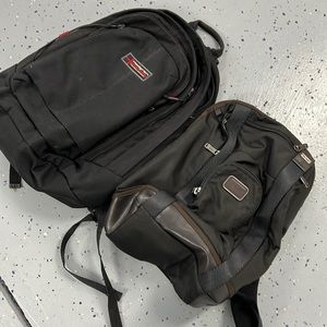 One tumi and one hedgren backpack